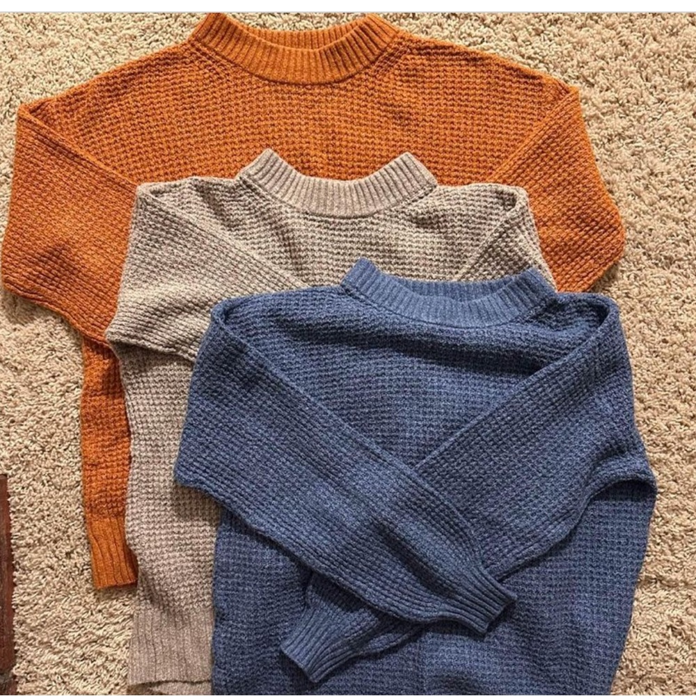 American Eagle Oversized Waffle Knit Sweater